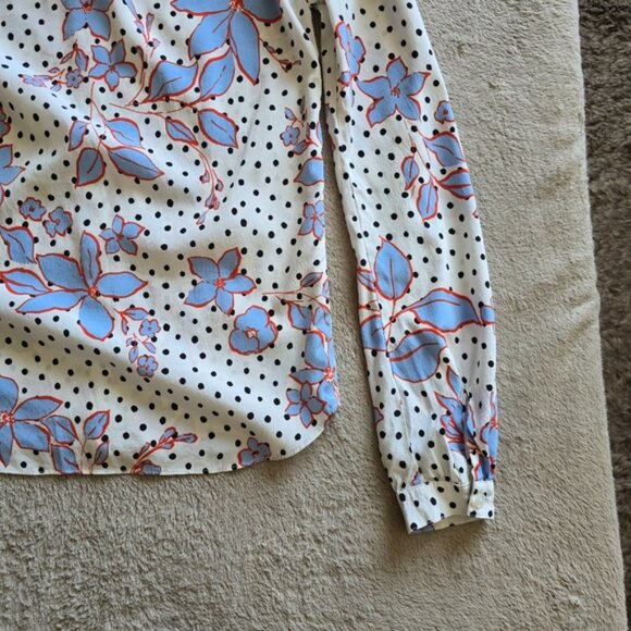 Veronica Beard Ashlynn Floral Silk Blouse size 4 - Picture 10 of 15